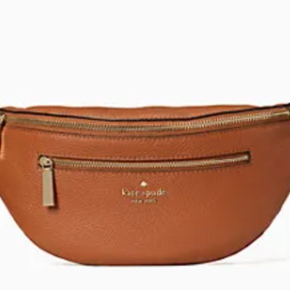 BEAUTIFUL GINGERBREAD GINGER LEATHER BELT BAG WAIST SHOULDER KATE SPADE BROWN main image 9